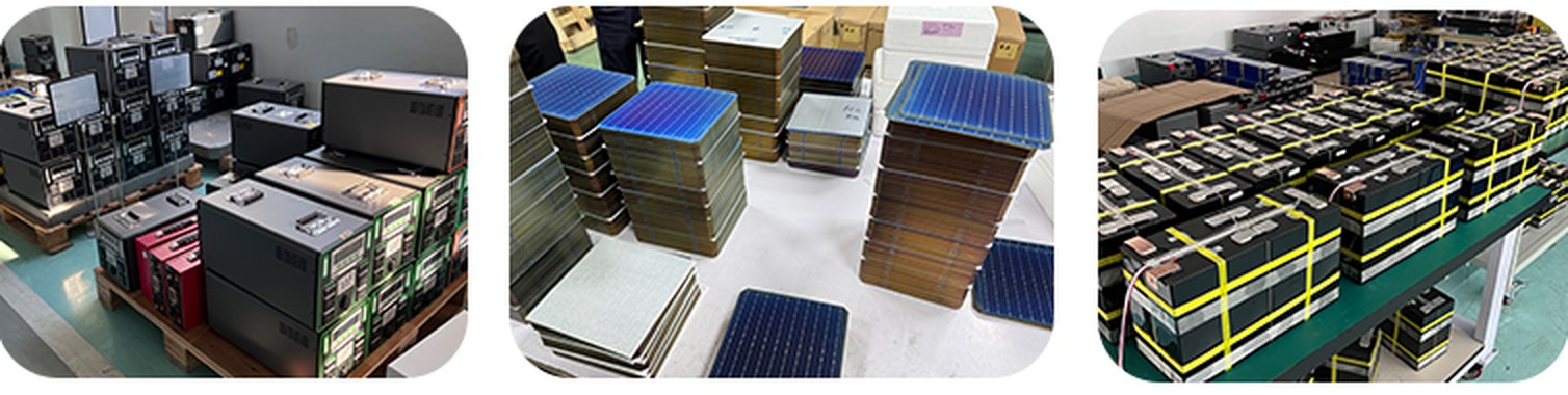 Battery cells and modules staged on the GOFA production floor